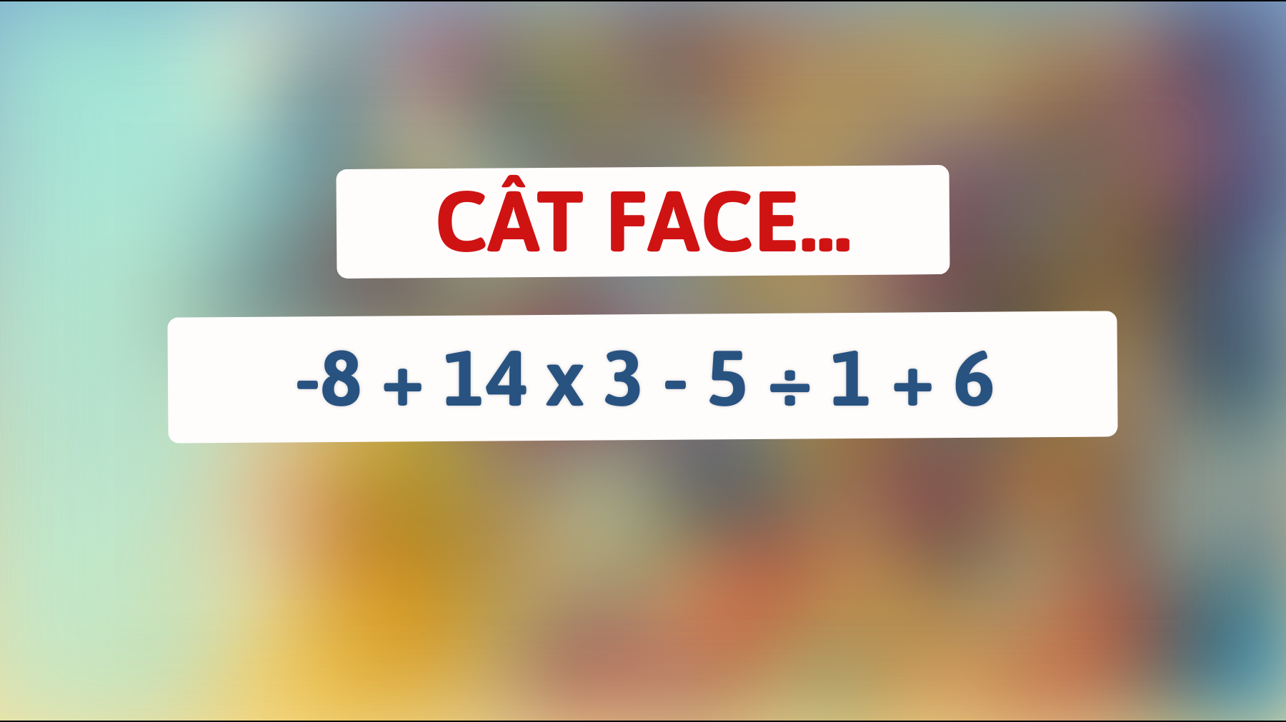 doar 1% dintre oameni pot rezolva rapid această ghicitoare matematică! te numeri printre ei?"