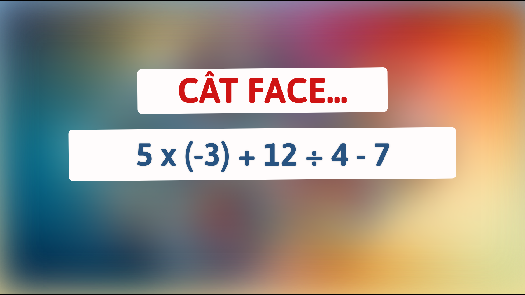 numai 1 din 10 rezolvă corect această ghicitoare matematică: cât face expresia misterioasă?"